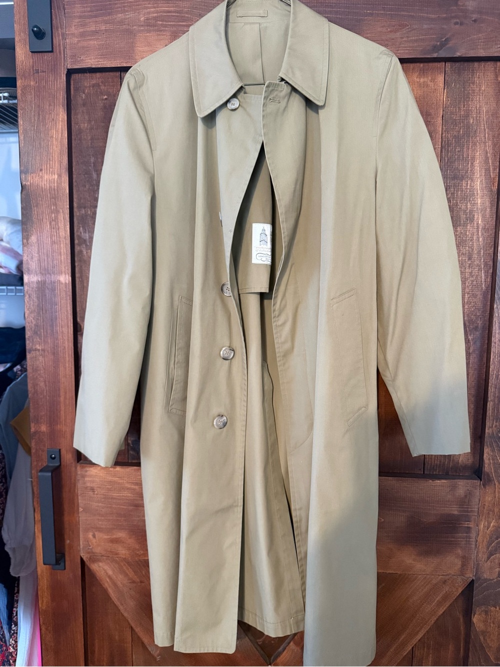 London Fog Men's Khaki Trench Coat